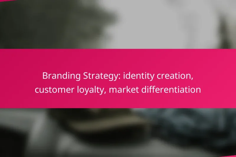 Branding Strategy: identity creation, customer loyalty, market differentiation