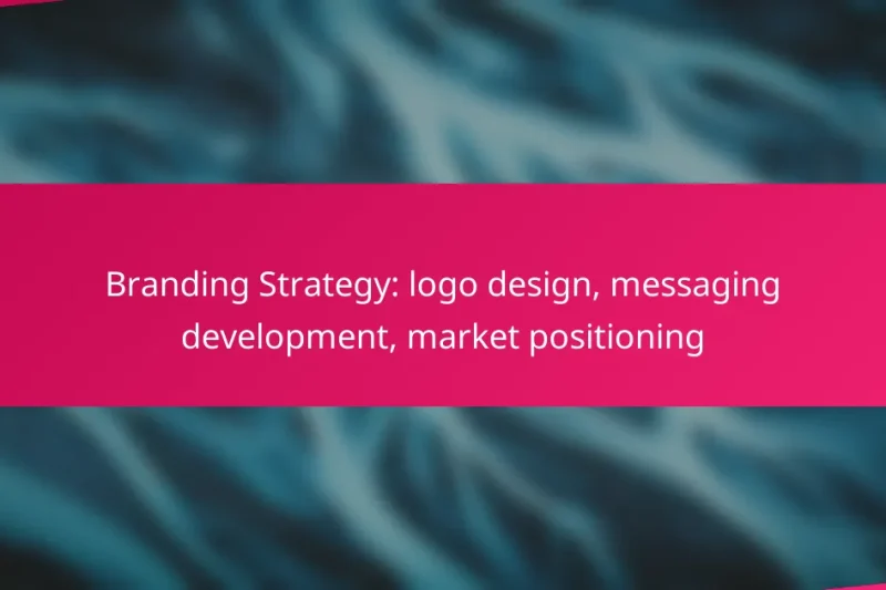 Branding Strategy: logo design, messaging development, market positioning
