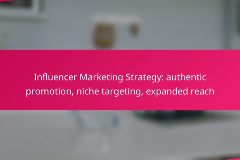 Influencer Marketing Strategy: authentic promotion, niche targeting, expanded reach
