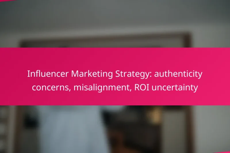 Influencer Marketing Strategy: authenticity concerns, misalignment, ROI uncertainty