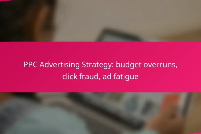 PPC Advertising Strategy: budget overruns, click fraud, ad fatigue